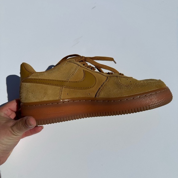 Nike Air Force 1 LV8 (GS) Shoes Big Kids Size 5Y Gum Light Brown Blokecore - Picture 9 of 10